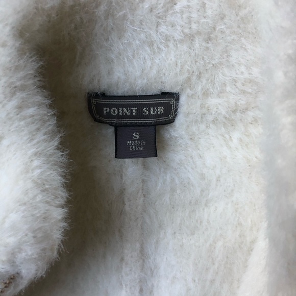 point sur fuzzy cardigan jacket